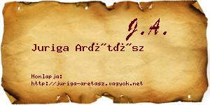Juriga Arétász névjegykártya